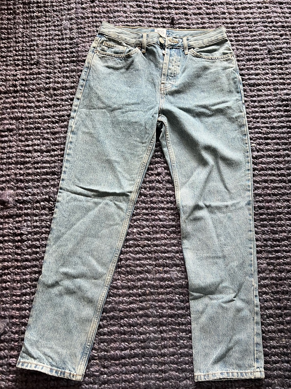 BDG URBAN OUTFITTERS Men’s Straight-Leg Denim Jeans in Light Blue Wash